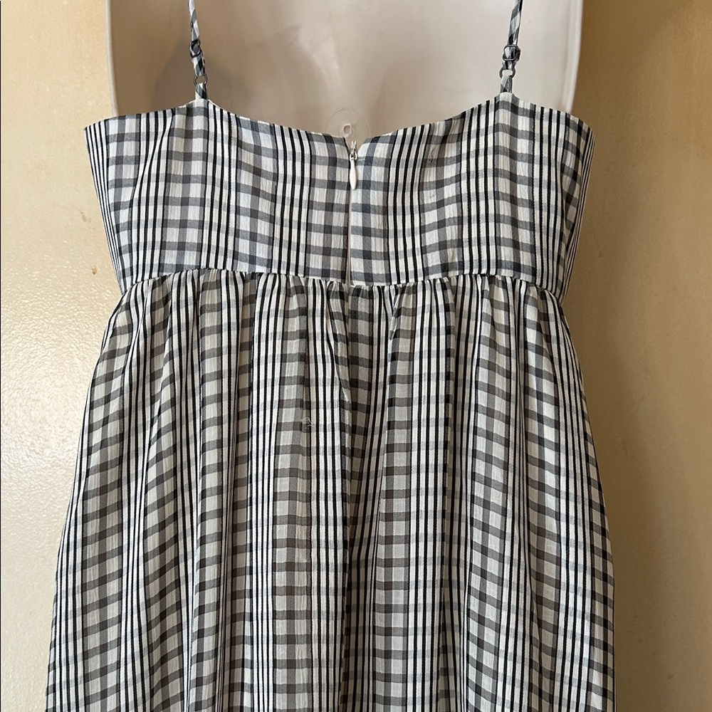 Calvin Klein Black and White Plaid Maxi Dress size 0 - Picture 7 of 11